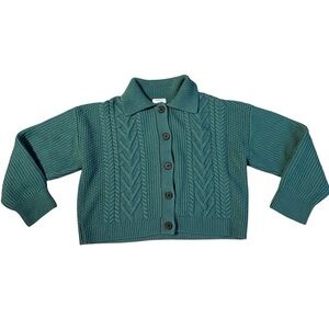 Aritzia Emporia Green Wool Cardigan Size Small